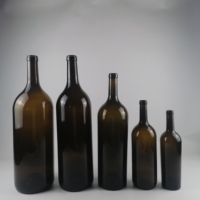 En stock, vente en gros, bouteille de vin en verre de grande capacité, 750 ml, 1500 ml, 3 l, 5 l, 6 l, bouteille de vin en verre avec bouchon