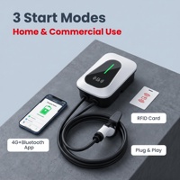 Chargeur EV Wi-Fi et double mode 32A 40A avec contrôle par application, démarrage RFID, IP55/IP65, ABS V0, pour maison intelligente