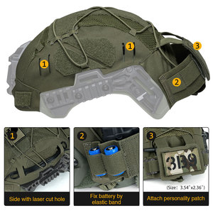 Áo bảo vệ mũ bảo hiểm IDOGEAR WENDY 3.0 Ranger Green 500D Nylon cắt laser cân bằng trọng lượng có túi đựng pin, size M/L, dụng cụ tự vệ - Product Image 3