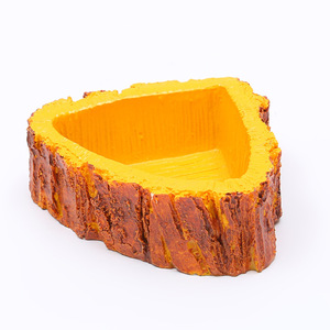 Bols pour animaux de compagnie en résine imitation écorce SKF01 rustique rétro jardinières lézard Reptile <span class=keywords><strong>bassin</strong></span> à boire - Product Image 1