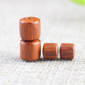 ลูกปัดไม้จันทน์ทรงกระบอกขนาด 10 มม. รูปทรงกลม สำหรับทำสร้อยข้อมือ DIY เครื่องประดับ ลูกปัดเว้นระยะ ลูกปัดไม้ธรรมชาติ - Product Image 1