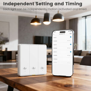 สวิตช์เซ็นเซอร์ตรวจจับความเคลื่อนไหวด้วยเรดาร์อัจฉริยะ Tuya WiFi 10G สำหรับติดผนังแบบ EU ไม่ต้องใช้สายนิวทรัล ควบคุมผ่านแอพ รีโมท ควบคุมด้วยเสียง ตั้งเวลา ตั้งปลุก สำหรับบ้านอัจฉริยะ - Product Image 2
