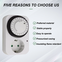 Pasokan pabrik rumah pintar Mini Timer saklar steker 24-jam Timer mekanis berputar untuk penggunaan industri 220V PC Plug in Timer