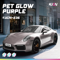 Film Vinyl Bungkus Mobil Warna Ungu Glow PET Super Elastis Anti Air untuk Dekorasi Motor dan Pembungkus Bus (Barang Baru)