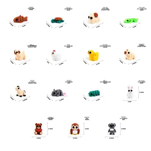 Modèle de dessin animé amusant imprimé en 3D, petit animal de compagnie, thème Safari Maternité, pour micro-paysage, produit transfrontalier très vendu - Product Image 4