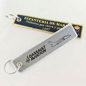 Quality Woven Embroidered <b>Tag</b> Promotional <b>Key</b> Chain with Custom Logo Inexpensive Car Logo Keychain for Souvenirs - Product Image 5
