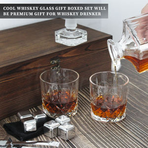 Juego de cubos de hielo de acero inoxidable 304 <span class=keywords><strong>para</strong></span> padre, Set de regalo con caja de madera <span class=keywords><strong>para</strong></span> whisky, decantador y gafas - Product Image 5