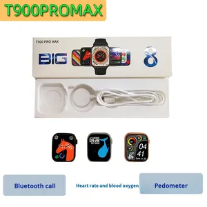 T900promax nhà máy trực tiếp Vòng đeo tay thông minh đồng hồ cho <span class=keywords><strong>Bluetooth</strong></span> cuộc gọi Heart Rate máu áp lực oxy sức khỏe Pedometer <span class=keywords><strong>Android</strong></span> - Product Image 4