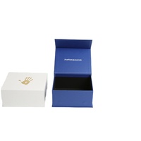 Boîte à courrier en kraft bleu personnalisée de luxe Pulida 2025 avec fermeture magnétique, emballage pliable pour cadeaux, logo en estampage à chaud
