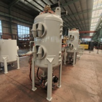 Pot de sablage continu à double chambre et double pistolet de 700 L, réservoir de sablage industriel pour l'élimination de la rouille, certifié CE