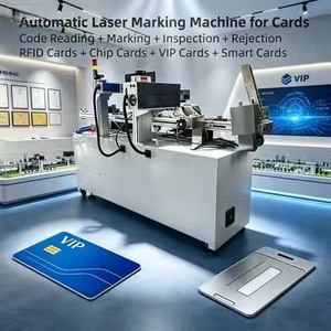 Máquina Industrial de Clasificación y Marcado Láser Automático de Tarjetas RFID, Módulo de Escaneo de CÓDIGO GS1 con Alimentador de Tarjetas de PVC - Product Image 1