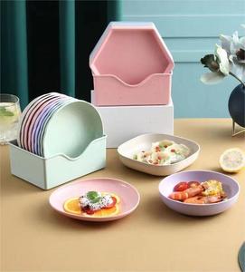 Reusable Eco-friendly <strong>PP</strong> Square Food <strong>Serving</strong> <strong>Tray</strong> Wheat Straw Dishes &amp; Plates for Home Restaurant 100pcs MOQ - Product Image 2