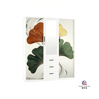 Armoire de chambre à coucher en acier imprimé avec tiroirs, armoire de rangement pour vêtements en métal robuste avec système de verrouillage sécurisé