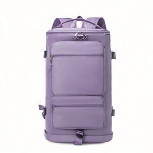 Sac de voyage personnalisé en polyester de haute qualité, avec séparation humide/sec, fermeture éclair, grande capacité, sac à dos de sport portable - Product Image 5