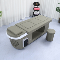Table de massage multifonctionnelle sans fumée pour moxibustion et shampoing, en cuir PU, pour spa capillaire, salon de TCM et clinique de beauté