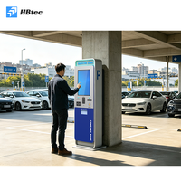 Terminal de paiement de stationnement personnalisé avec écran tactile, acceptant les paiements en espèces et en pièces, avec fonction de reconnaissance de plaque d'immatriculation en option