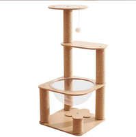 Arbre à chat intégré avec lit pour chat, perchoir pour chat en forme de capsule spatiale spécialement conçu pour les grands chats, articles pour animaux de compagnie