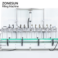 ZONESUN ZS-YTCR12A automatique 12 buses blanchiment eau résistant à la Corrosion chimique corrosif liquide bouteille Machine de remplissage