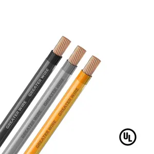 PVC isolé 8.0mm 14mm2 22mm2 30mm2 38mm2 50mm2 60mm2 80mm2 conducteur en cuivre à un noyau câble électrique en Nylon 3.5mm2 Thhn