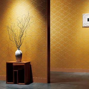 A Pop, Durable Anti-mold Wallpaper Made in Japan with a Yellow Color <b>Circle</b> Decoration That Is Ideal for Stores. - Product Image 6