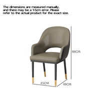 Chaise de salle à manger de restaurant en cuir PU de haute qualité, durable et moderne, chaise de table, canapé, mobilier commercial de restaurant