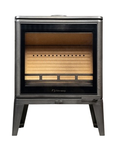 Poêle à bois en fonte <span class=keywords><strong>avec</strong></span> <span class=keywords><strong>foyer</strong></span> en <span class=keywords><strong>verre</strong></span> sérigraphié, flamme visible, pour villa et appartement, économie d'énergie - Product Image 2