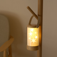 Lumière décorative murale pour chambre d'enfant, motif étoile en bois, prise USB directe, lumière d'ambiance pour chambre à coucher