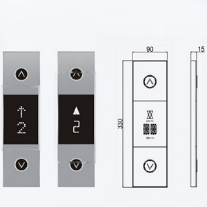 Panel de Control LOP <span class=keywords><strong>para</strong></span> Elevador <span class=keywords><strong>Dúplex</strong></span> de Altura Completa, Panel de Control COP/Montado en Pared, Panel de Operación en Panel (HOP) de Acero Inoxidable con Botón Pulsador, Buen <span class=keywords><strong>Precio</strong></span> - Product Image 2