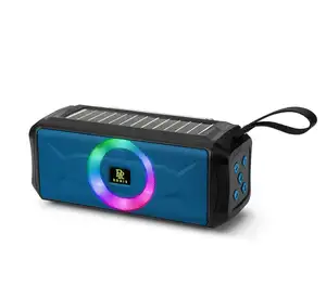 Loa Bluetooth Năng Lượng Mặt Trời Di Động Ngoài Trời Mới Với Đèn Pin Radio FM Bộ Sạc Năng Lượng Mặt Trời Đầu Ra UBS Thẻ TF Đèn Led Cắm Trại