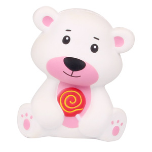 Figura de oso de resina con piruleta, decoración para el hogar, regalo para niños, dormitorio, sala de estar - Product Image 1