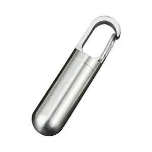 נייד טיטניום רפואת מיכל תיבת גלולת Keychain חמוד גלולת מחזיק עבור נסיעות זעיר גלולת מקרה