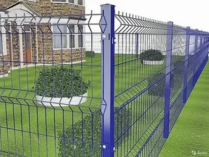 Latest Metal Security Galvanized 3d Curved Welded Wire Mesh Panel Fence For Road Garden Land School Playground