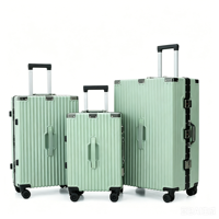 Offre Spéciale : Ensemble de 3 Valises Rigides en Aluminium Personnalisables – Sacs de Voyage à Roulettes Incassables, Légers et Imperméables