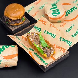 Disposable Coated Recyclable Thick Sandwich Tray Bread Liner Food Absorbent <b>Paper</b> Packaging for Snacks Beverages Pizza Cake - Product Image 3