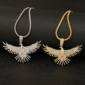 Collar con Colgante de Águila Estilo Romano Vintage con Circonita Incrustada y Baño de Oro <span class=keywords><strong>Real</strong></span> PVD sobre Cadena de Serpiente para Hombre - Product Image 5