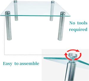 Ensemble de 3 supports à gâteau <span class=keywords><strong>en</strong></span> <span class=keywords><strong>verre</strong></span> <span class=keywords><strong>trempé</strong></span> écologiques transparents de 9, 11 et 13 pouces, présentoir à cupcakes pour table de dessert, plateau de service - Product Image 3