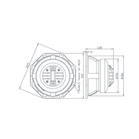 Haut-parleur coaxial PA de 8 pouces, 250 W, 8 ohms, avec transducteur B&C pour système audio, pour système de sonorisation et de monitoring