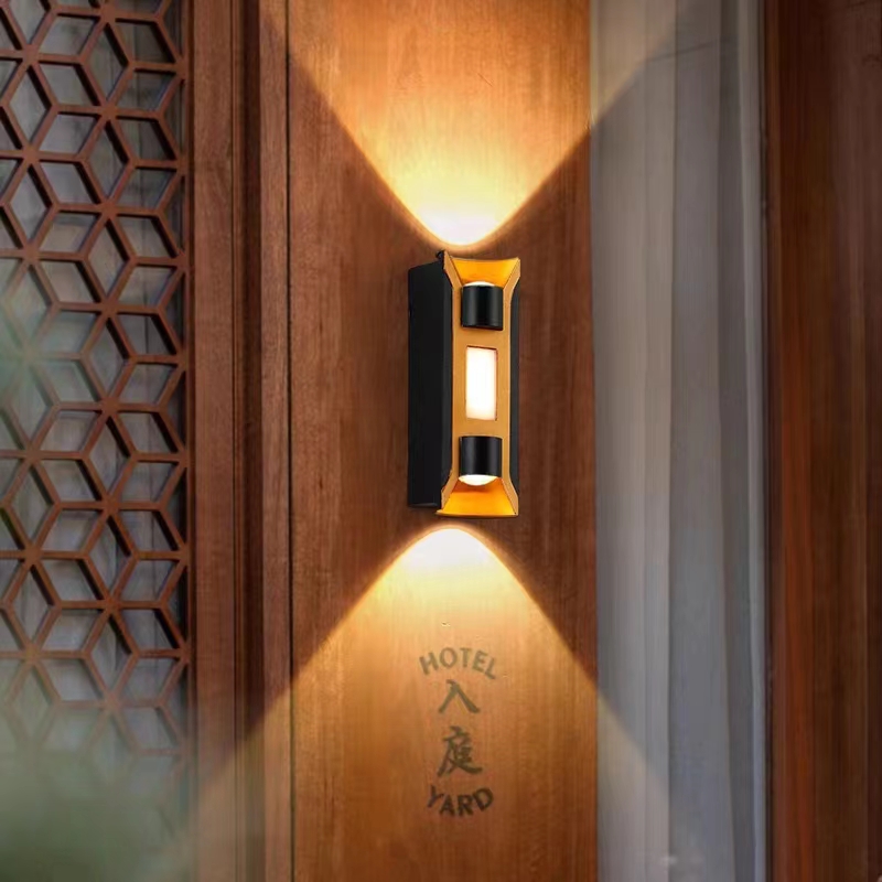 LED Wall Light Garden Waterproof Hexagon  Aluminum Wall Lamp Fancy Lights Exterior 2W 3W 5W 6W 7W 8W