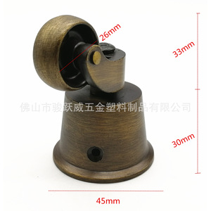 Furniture Casters <b>Swivel</b> 26mm Diameter Brushed Bronze Metal Wheel 33mm Height Durable For Chair Use - Product Image 1