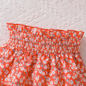 Nuovo Set Estivo per Bambine 2 Pezzi 4-7 Anni, T-Shirt Floreale e Gonna con Volant - Product Image 5