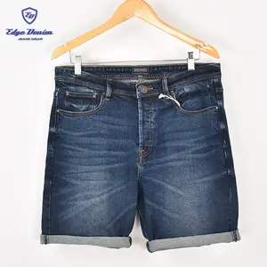 Edge Denim China High Quality Factory Supplier Summer Hem Roll Up Shorts Jeans Men
