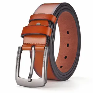 Buckle Belt Professional Manufacture Custom Durable Genuine Leather Belts For Men Belt Black Good PU Pin Buckle Belt