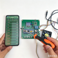 Kit de ventilateur intelligent à température contrôlée personnalisable avec graphiques DIY, application mobile, régulation PWM, mode automatique, refroidissement pour maison/serveur, fabriqué en Chine