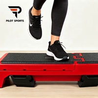 Plateforme d'entraînement multifonctionnelle réglable PILOTSPORTS, banc d'exercice aérobique pliable avec espace de rangement pour la salle de sport à domicile