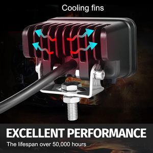 Nouveau projecteur LED, lampe de conduite auxiliaire, lampe de travail LED 3'' pour voiture, moto, phares avec support - Product Image 4