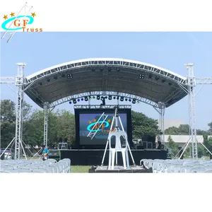 Aluminium Outdoor Concert Stage Truss Gebogenes Dach binder System Design Zum Verkauf