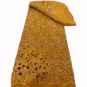 ชุดเดรสสำหรับงานปาร์ตี้ผ้า<span class=keywords><strong>ลูกไม้</strong></span>โปร่งสไตล์แอฟริกันประดับลูกปัดเป็นประกายสไตล์ใหม่ - Product Image 1