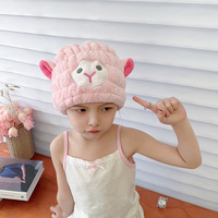 FF3733 enfants filles séchage des cheveux serviette Turban bain bonnet de douche doux très absorbant dessin animé microfibre cheveux serviette