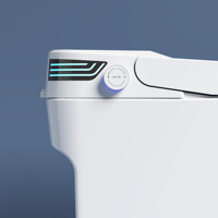Kloset Pintar Keramik Sensor Cerdas, Terpasang di Lantai, Monarch Smart Elongated P-trap, Dudukan Berpemanas