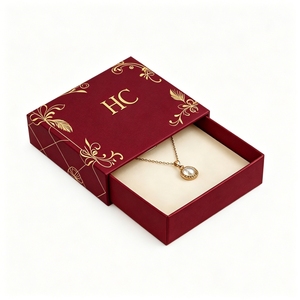 Boîte à colliers directement de l'usine, avec logo personnalisé, emballage de luxe pour bijoux, fournisseur en gros pour les marques e-commerce - Product Image 2